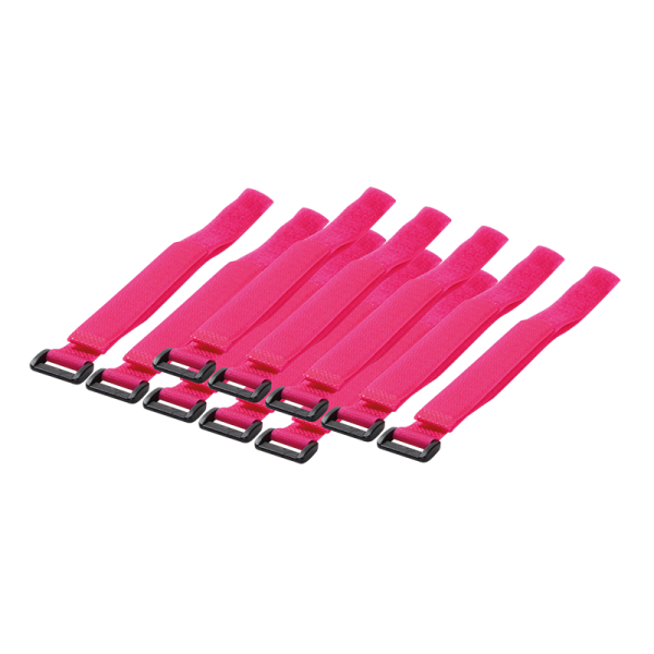 LogiLink Kabelbinder mit Klettverschluss pink (10 Stück)