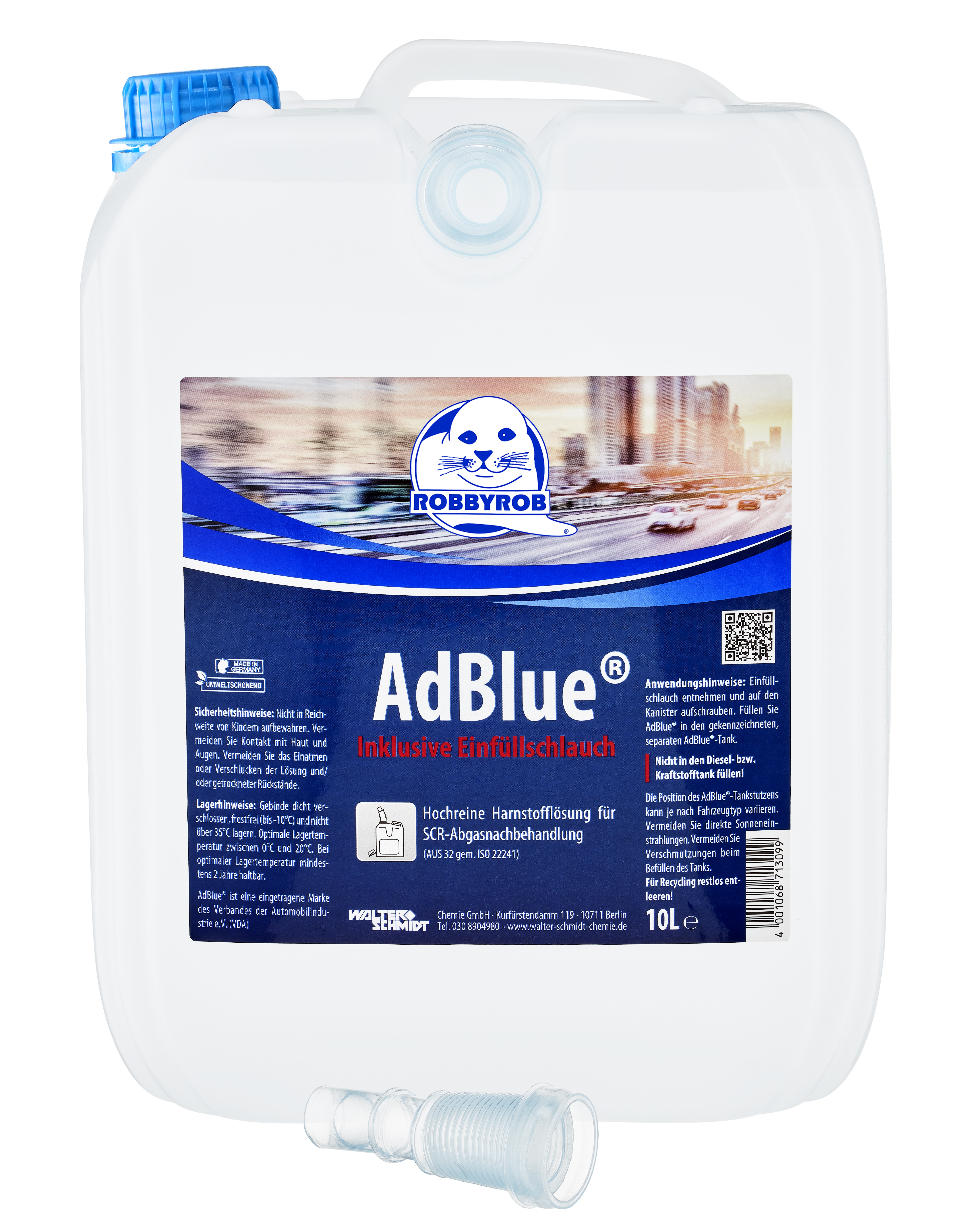 AdBlue® 20 Liter Kanister mit Hoyer Ausgießer und Füllschlauch