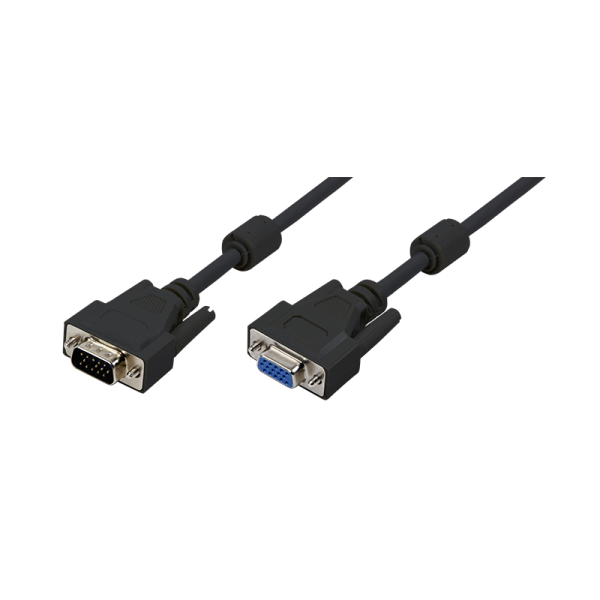 LogiLink VGA Kabel 1 x Stecker auf 1 x Buchse schwarz 1,8 m