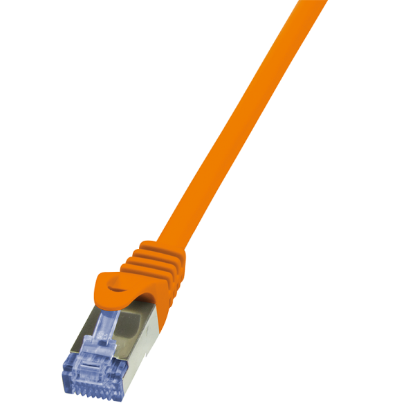 LogiLink CAT 6A Patchkabel 10G S/FTP PIMF PrimeLine orange 0,25 m