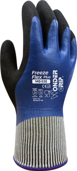 Wonder Grip WG-538 Arbeitshandschuhe Freeze Flex Plus blau XL/10 (2er Blister)