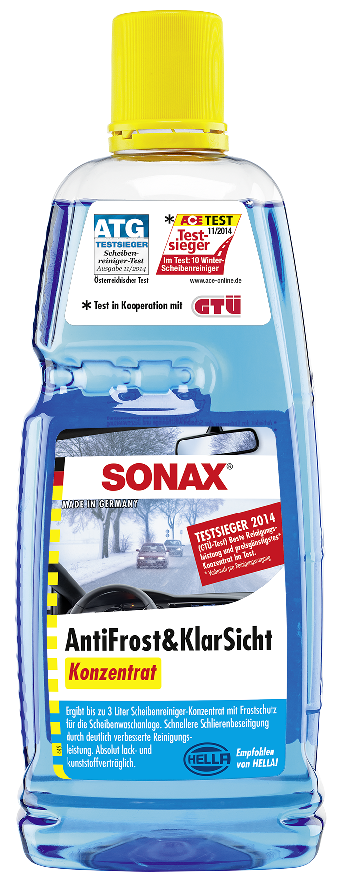 SONAX Antifrost & Klarsicht Konzentrat Frostschutz Citrusduft 250 Ml  03321000 4X : : Auto & Motorrad