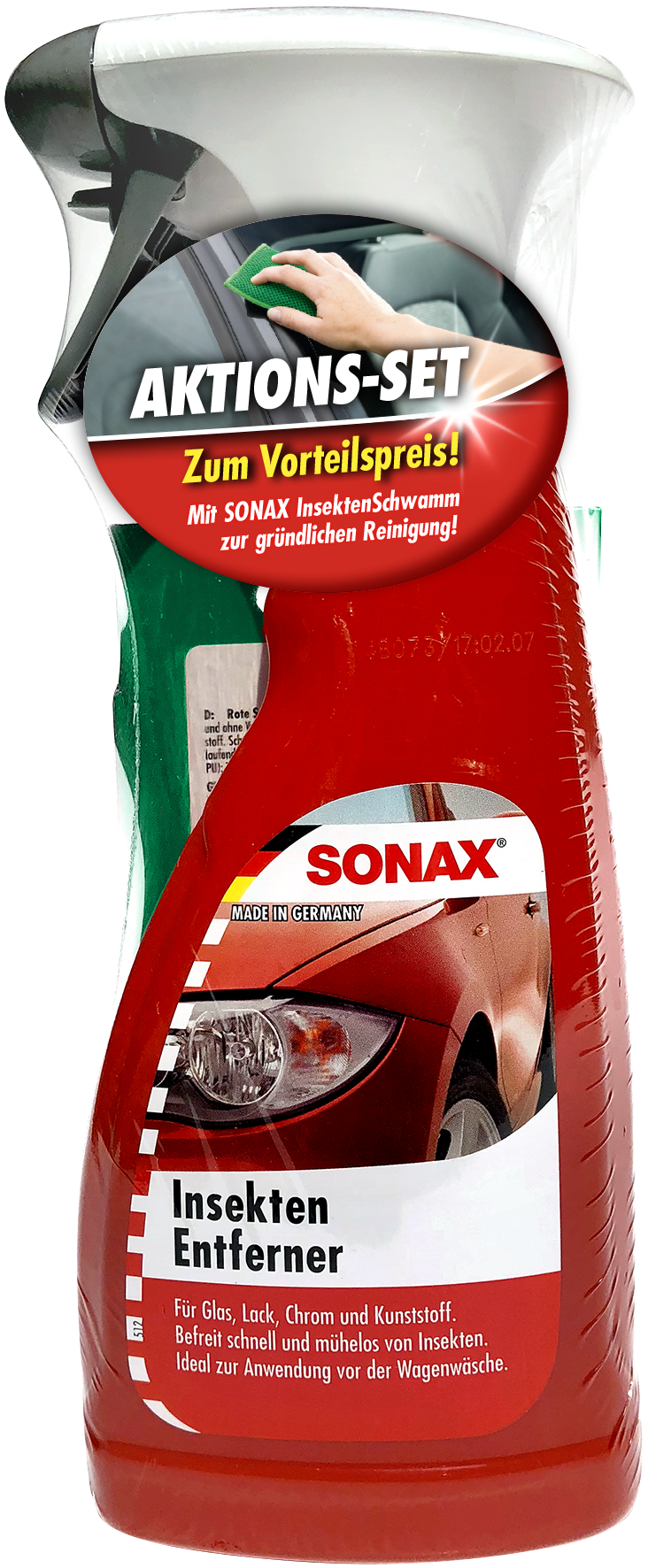 SONAX InsektenEntferner 500 ml + LackInsektenSchwamm AKTION, Außen / Lack, Reinigung & Pflege, Rund ums Fahrzeug