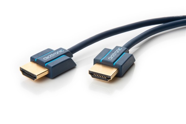 clicktronic Ultra Slim High Speed HDMI Kabel mit Ethernet 0,5 m (1er Faltschachtel)