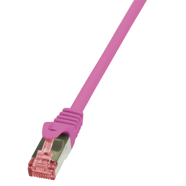 LogiLink CAT 6 Patchkabel S/FTP PIMF PrimeLine pink 0,25 m